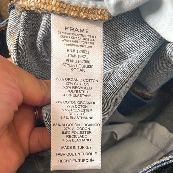 Frame Le One Skinny Mid Ride Jeans, Size 2 - Picture 9 of 15